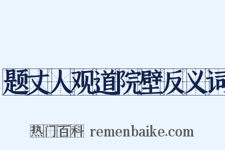题丈人观道院壁反义词是什么意思的图片